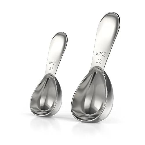 BALCI Stainless Steel Coffee Scoop Set - 1 & 2 Tablespoon (15ml/30ml) | Accurate Measurement & Durable Design thumbnail 5