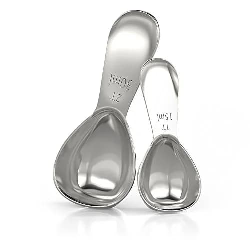 BALCI Stainless Steel Coffee Scoop Set - 1 & 2 Tablespoon (15ml/30ml) | Accurate Measurement & Durable Design thumbnail 3