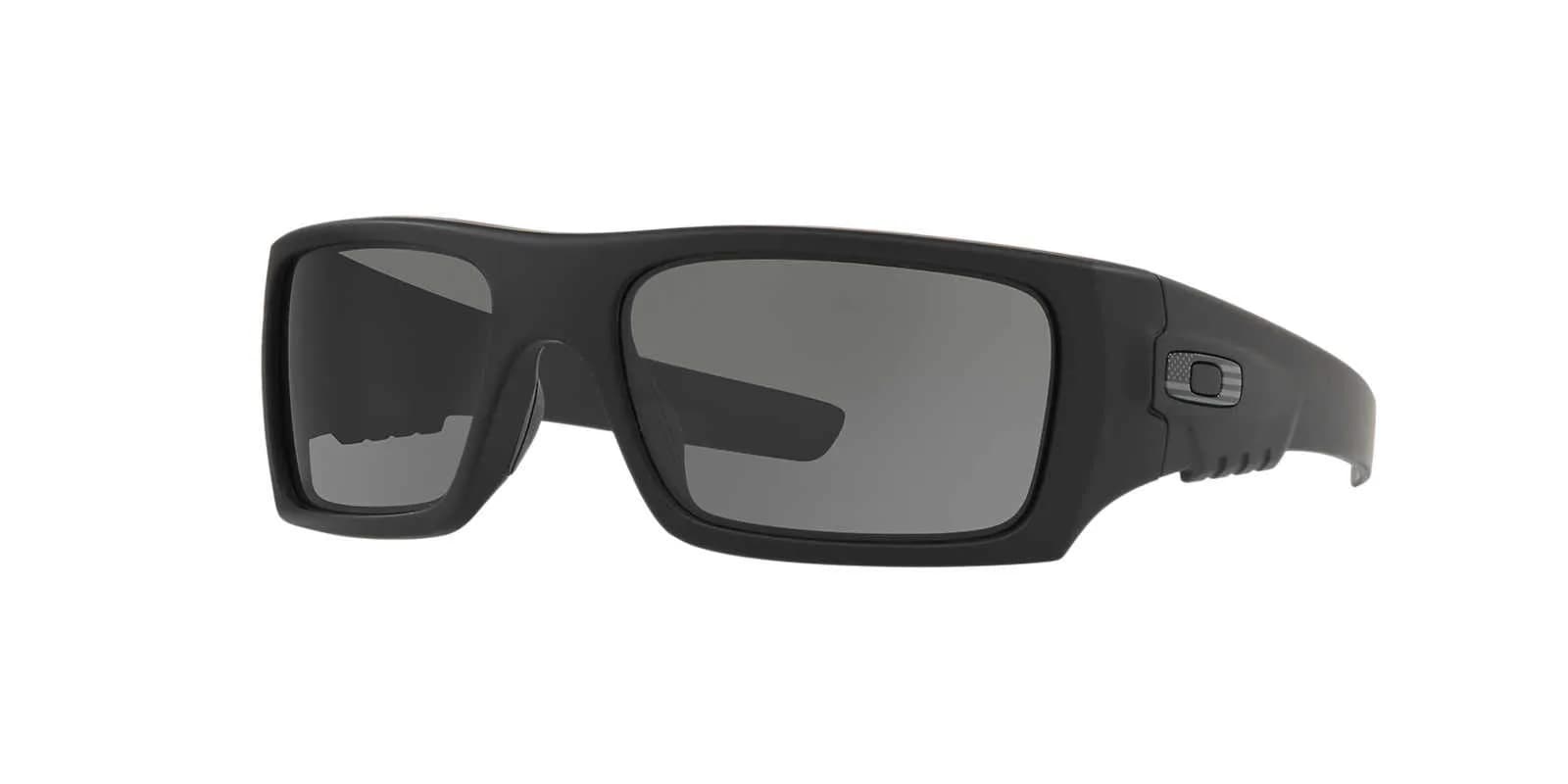 Oakley Mens OO9253 Det Cord Rectangular Sunglasses 61 mm | Impact-Resistant, UV Protected, Covert Design — Si Matte Black/Pewter Grey