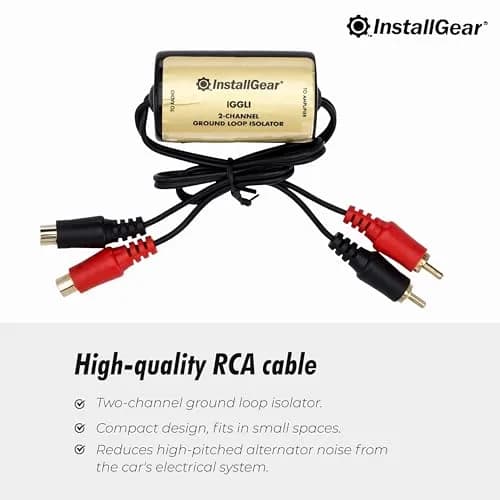 InstallGear Ground Loop Noise Isolator for Car Audio and Home Stereo, 2-Channel | Eliminates Humming and Buzzing thumbnail 5