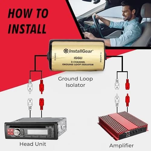 InstallGear Ground Loop Noise Isolator for Car Audio and Home Stereo, 2-Channel | Eliminates Humming and Buzzing thumbnail 6
