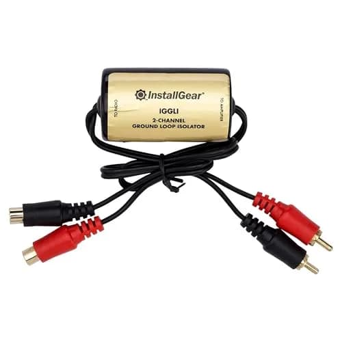 InstallGear Ground Loop Noise Isolator for Car Audio and Home Stereo, 2-Channel | Eliminates Humming and Buzzing thumbnail 1