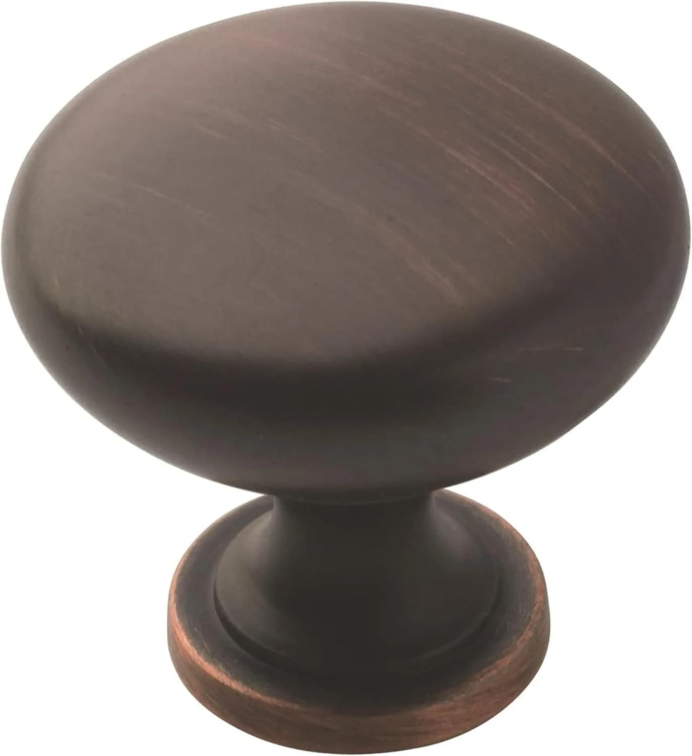 Amerock 10 Pack 1-1/4" Round Edona Oil-Rubbed Bronze Cabinet Knob | Classic Zinc Handle for Cabinets