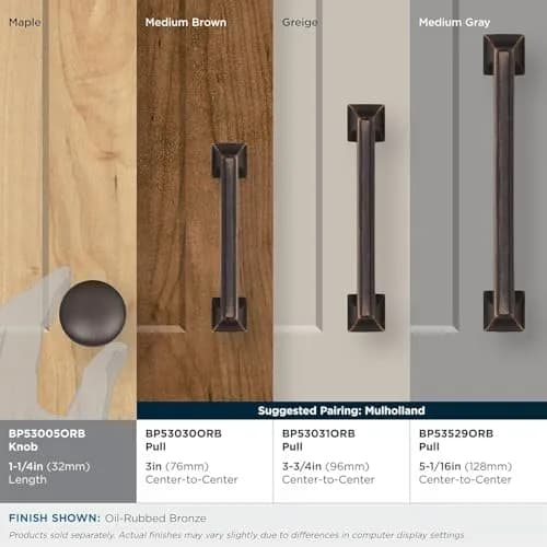 Amerock 10 Pack 1-1/4" Round Edona Oil-Rubbed Bronze Cabinet Knob | Classic Zinc Handle for Cabinets thumbnail 4