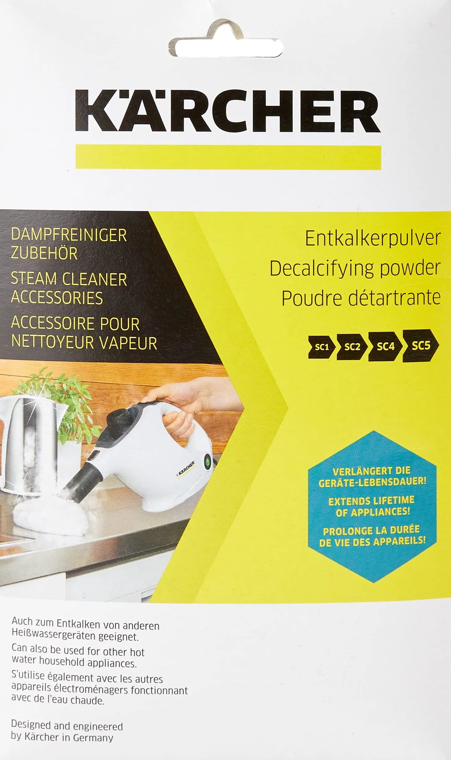 Kärcher RM Descaling Powder for Steam Cleaners & Coffee Machines, 6 x 17g (102g Total) | Extends Appliance Life — youth large / 11-13