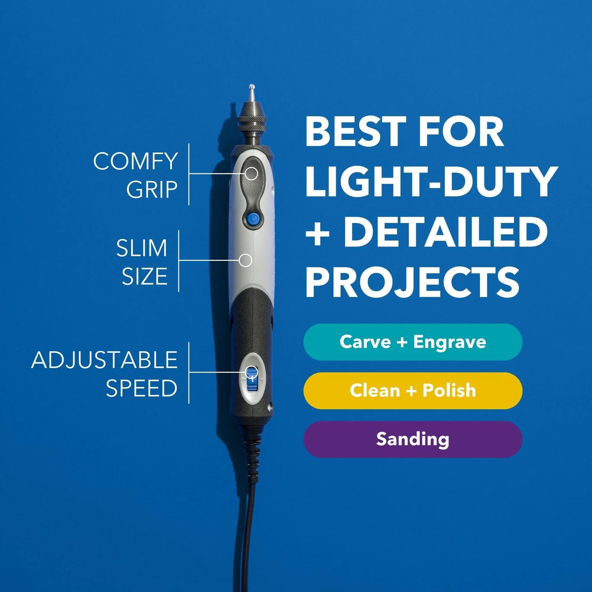Dremel Stylo+ Craft Rotary Tool Kit 2050-15 with 15 Accessories | Pen-Like Engraving Pen for Wood Carving, Glass Etching - view 2