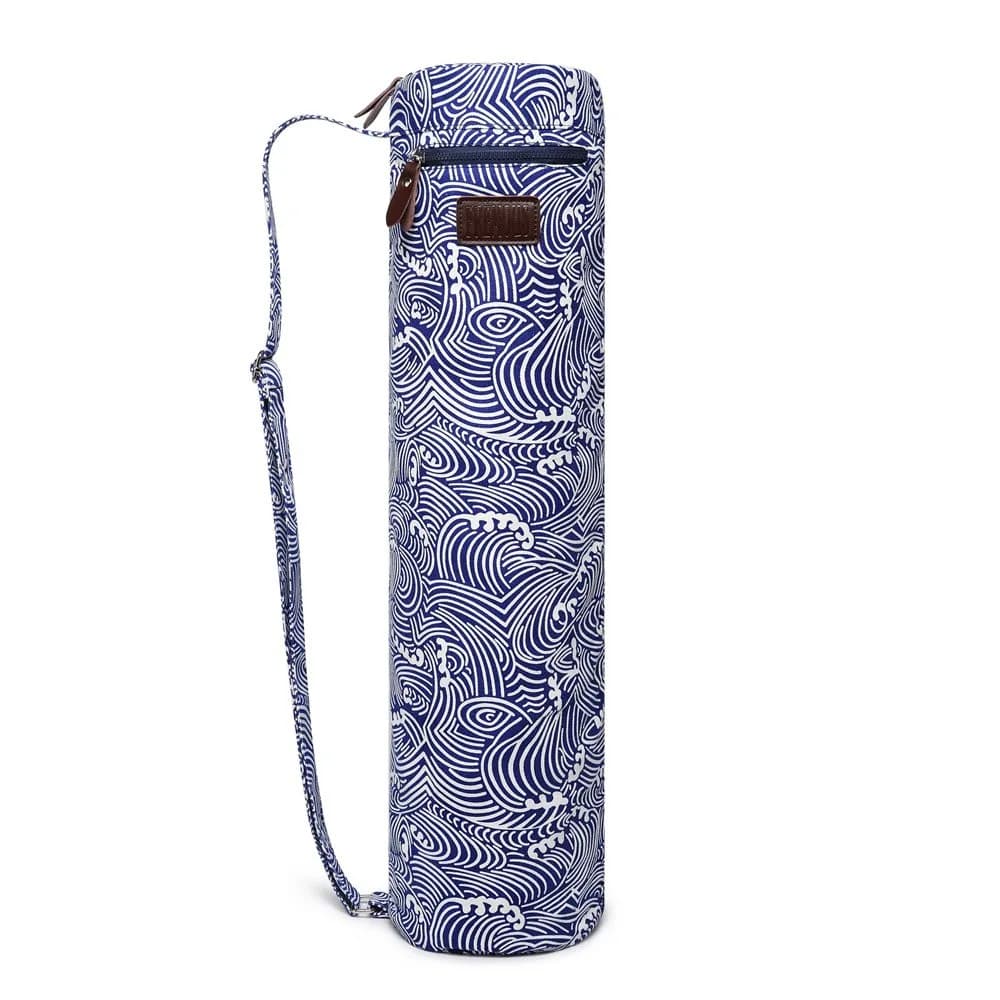 FREMOUS Yoga Mat Bag Exercise Yoga Mat Carry Bag (wave) | Large Canvas Design, Adjustable Strap, Vibrant Patterns