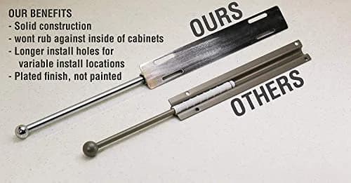 H. Bowes 12" Valet Rod with 8.75" Extension | Polished Brass Metal thumbnail 5