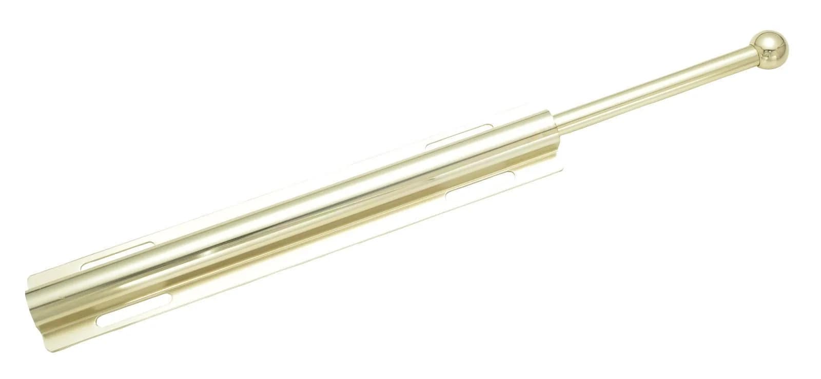 H. Bowes 12" Valet Rod Standard Satin Brass Metal | Extends 20.75" for Closet Organization — Polished Blass
