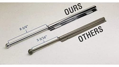H. Bowes 12" Valet Rod with 8.75" Extension | Polished Brass Metal thumbnail 4