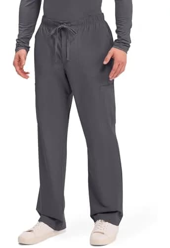 Cherokee Men’s Tapered Leg Cargo Scrubs Pants Pewter XS | Durable, Stretch, Comfortable Workwear thumbnail 4