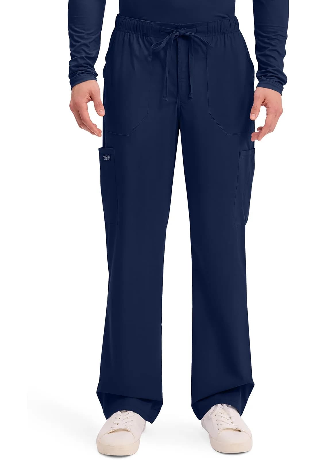 Cherokee Men's Tapered Leg Cargo Scrubs Pants Navy 3XL | Durable, Comfortable & Easy Care
