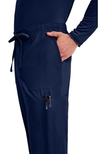 Cherokee Men's Tapered Leg Cargo Scrubs Pants Navy 3XL | Durable, Comfortable & Easy Care thumbnail 2