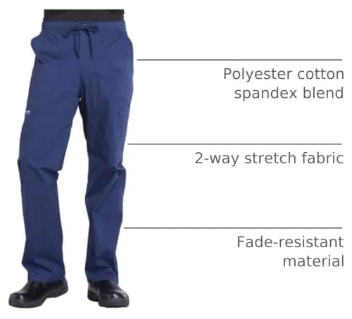 Cherokee Men Tapered Leg Cargo Scrubs Pants Navy XS | Durable, Comfortable & Modern Fit thumbnail 4