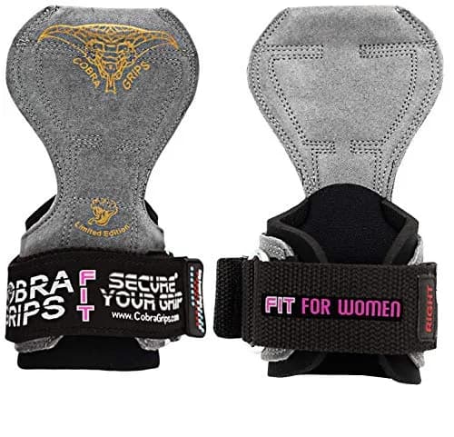 Cobra Grips FIT Charcoal Leather Weight Lifting Gloves with Wrist Wraps - 4.25"-7.0" Wrist - main product image