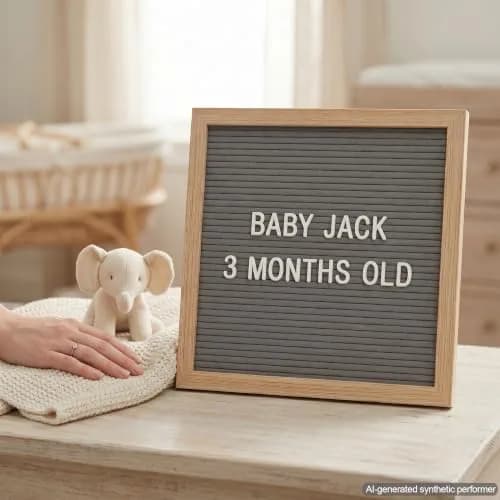 C CRYSTAL LEMON Gray Felt Letter Board 10x10 Inch, 336 Pre-Cut Letters | Classic Decorative Signage for Home & Office thumbnail 4