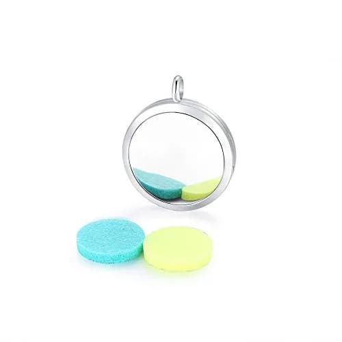 MESINYA Essential Oil Diffuser Necklace 1'' Star Of David | Hypo-Allergenic Magnetic Pendant with 20'' Chain & Pads thumbnail 7