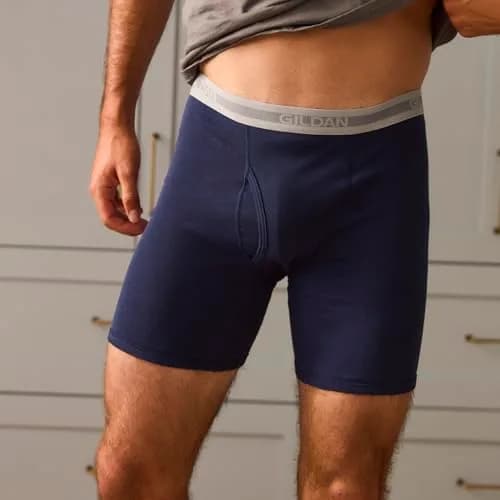 Gildan Men's Classic Length Boxer Briefs 5-Pack, 6" Inseam | Breathable Ring-Spun Cotton thumbnail 2