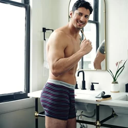 Gildan Men's Underwear Boxer Briefs, Multipack, Mixed Blue (5-Pack), Large | Moisture-Wicking Comfort for Men thumbnail 2