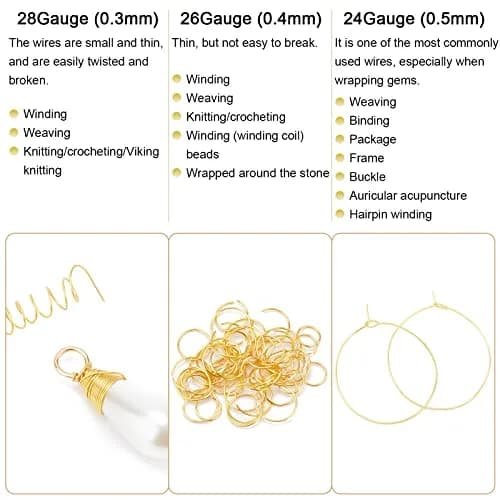 BENECREAT 28 Gauge Copper Jewelry Wire 328FT Tarnish Resistant for Jewelry Making thumbnail 8