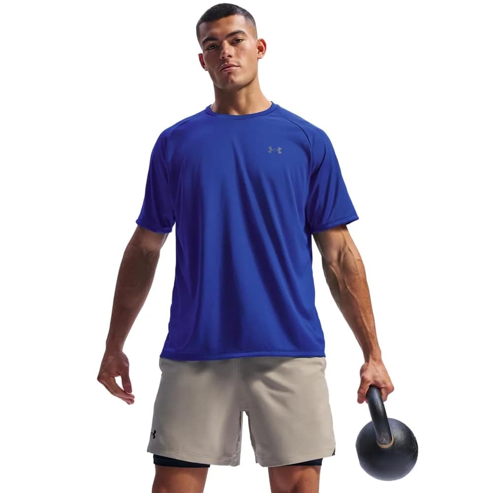 Under Armour Men's Tech 2.0 Short-Sleeve T-Shirt Royal/Graphite Small | Quick-Dry & Sweat-Wicking Performance