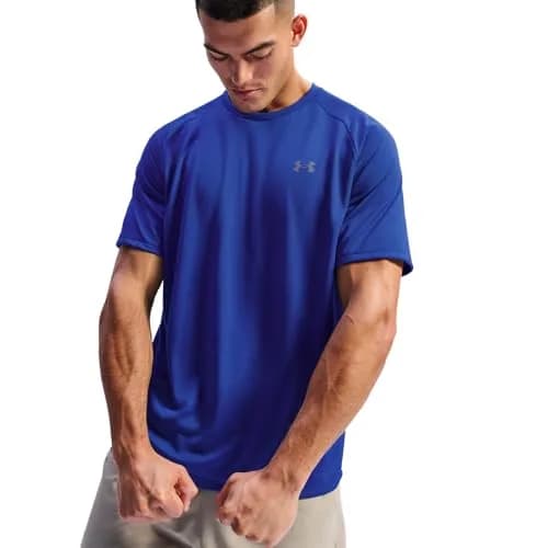 Under Armour Men's Tech 2.0 Short-Sleeve T-Shirt Royal/Graphite Small | Quick-Dry & Sweat-Wicking Performance thumbnail 3