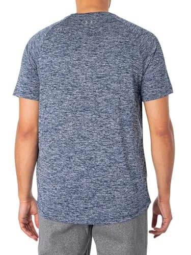 Under Armour Men's Tech 2.0 Short-Sleeve T-Shirt Academy Blue (409)/Steel Large | Moisture-Wicking & Quick-Dry Athletic Fit thumbnail 3