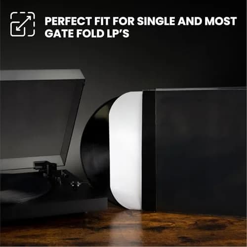 Big Fudge 12" Vinyl Record Sleeves - Outer Sleeves 100 Pack - Crystal Clear High-Density Polypropylene Vinyl Covers thumbnail 5