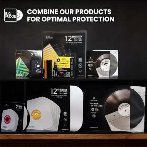 Big Fudge 12" Vinyl Record Sleeves - Outer Sleeves 100 Pack - Crystal Clear High-Density Polypropylene Vinyl Covers thumbnail 6