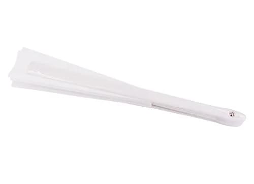 Amajiji Large Folding Hand Fan White 35cm (13.78 inches) | Rave Fan for Dance & Festivals thumbnail 6
