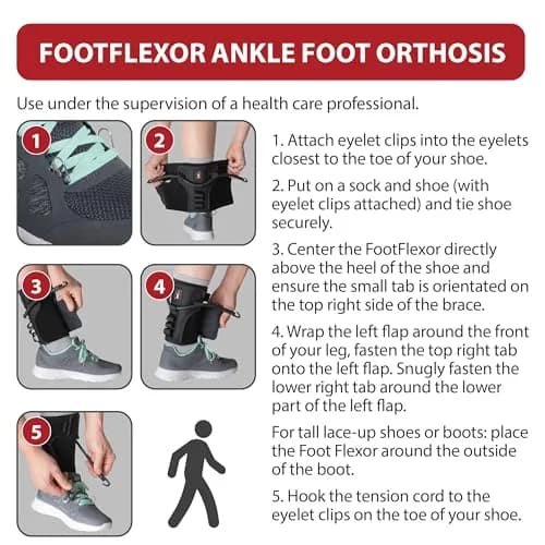 Core Products FootFlexor Foot Drop Brace M/L | Adjustable Dorsiflexion Support for Natural Gait thumbnail 7