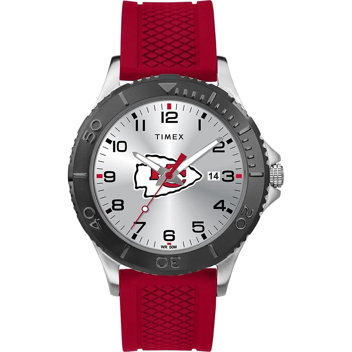 Timex Tribute Men's TWZFCHIMF NFL Gamer Kansas City Chiefs Watch | Casual Sports Watch with Silicone Strap (42mm)