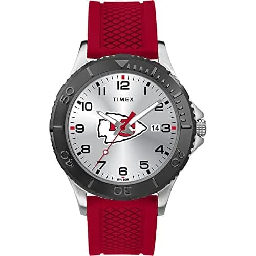 Timex Tribute Men's TWZFCHIMF NFL Gamer Kansas City Chiefs Watch | Casual Sports Watch with Silicone Strap (42mm) thumbnail 1