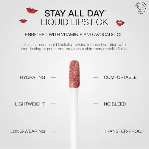 stila Stay All Day Liquid Lipstick Miele Shimmer | Long-Lasting Matte Lip Color (0.1 Fl Oz) thumbnail 4