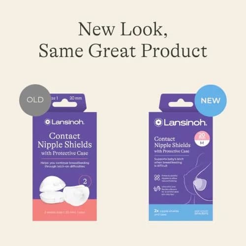 Lansinoh Contact Nipple Shields for Nursing Mothers, 20mm (0.79 inch) | Ultra-Thin Silicone for Latch-On Support thumbnail 2