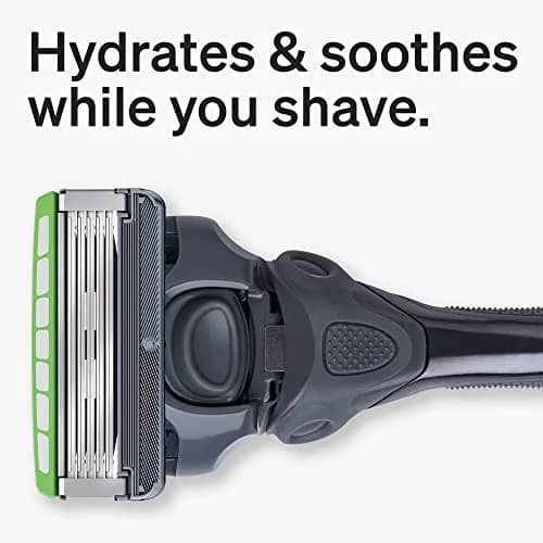 Schick Hydro 5 Sense Sensitive Skin Razor with Shock Absorb Technology for Men, 1 Handle with 2 Refills | 5-Blade Razor for Close Shave thumbnail 2