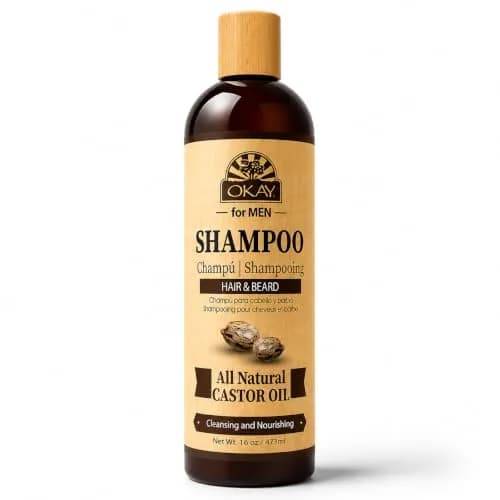 OKAY Men's Castor Oil Shampoo 16 oz | Sulfate-Free, Nourishing & Masculine Scent thumbnail 1