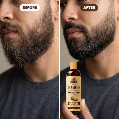 OKAY Men's Castor Oil Shampoo 16 oz | Sulfate-Free, Nourishing & Masculine Scent thumbnail 4