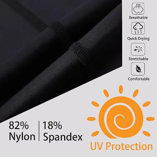 Ubestyle Women's Swim Pants UPF 50+ High Waist Rash Guard Leggings Black | Supportive, Water-Resistant, Sun-Protective thumbnail 5