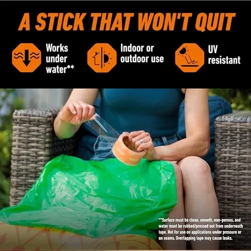 Gorilla Crystal Clear Tape 1.88 inch x 18 yd (54 ft) | Weather Resistant for Indoor/Outdoor Projects thumbnail 5