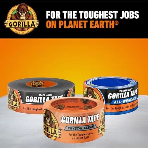 Gorilla Crystal Clear Tape 1.88 inch x 18 yd (54 ft) | Weather Resistant for Indoor/Outdoor Projects thumbnail 8
