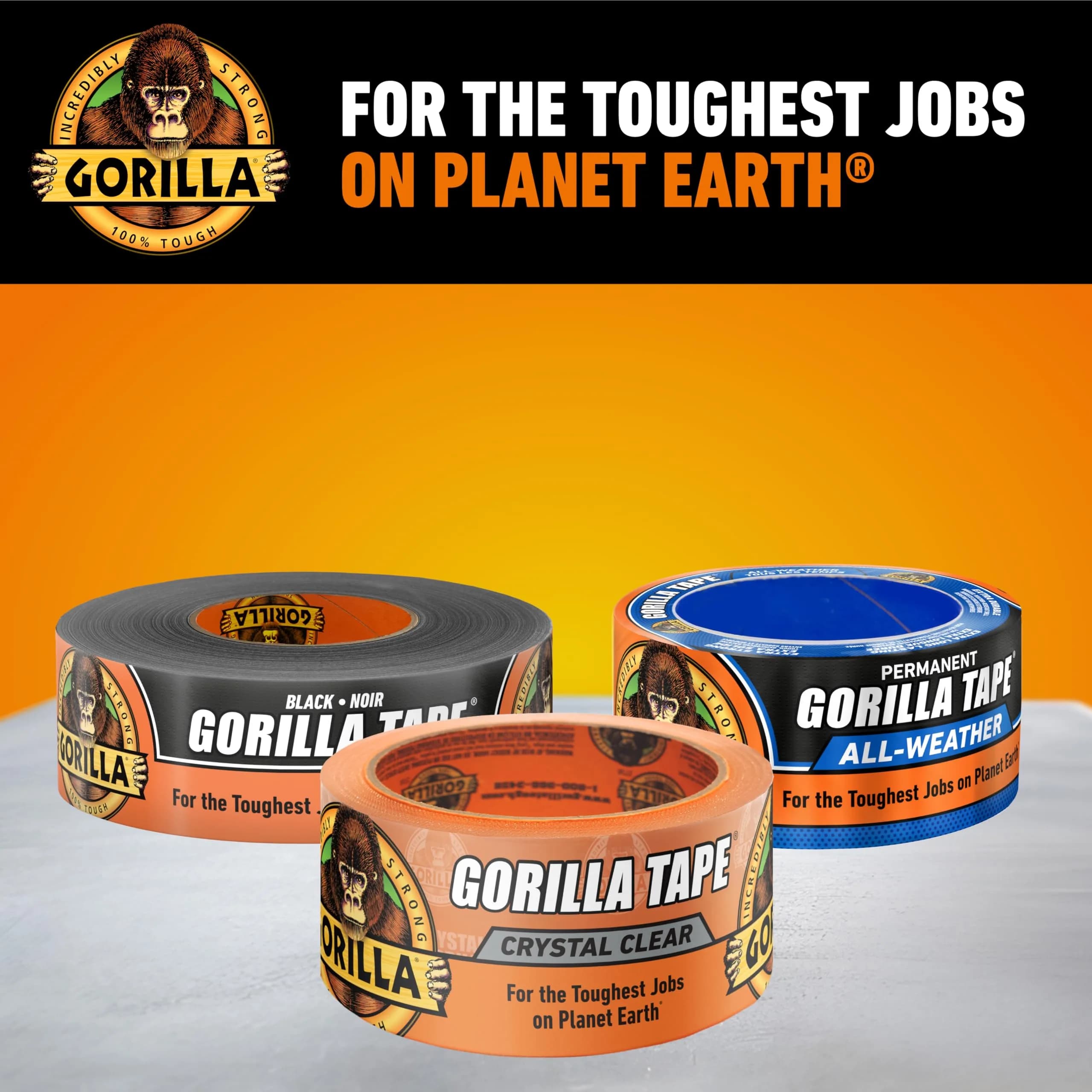 Gorilla Crystal Clear Tape 1.88 inch x 18 yd (54 ft) | Weather Resistant for Indoor/Outdoor Projects - view 8