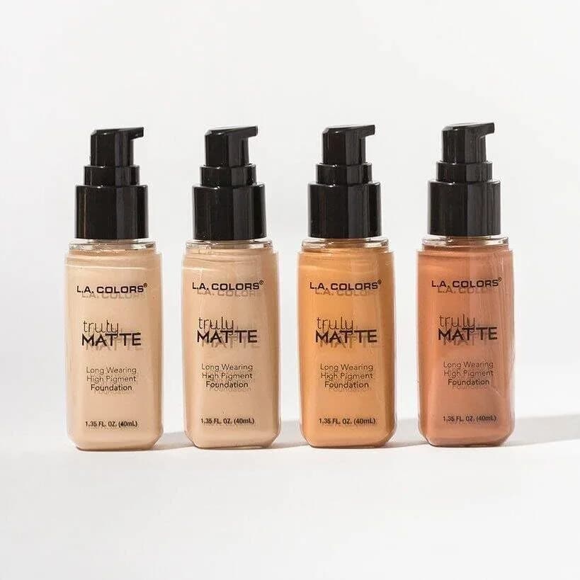 L.A. COLORS Truly Matte Foundation, Porcelain 2.9 Fl Oz | Long-Lasting Matte Finish for All Skin Tones thumbnail 8