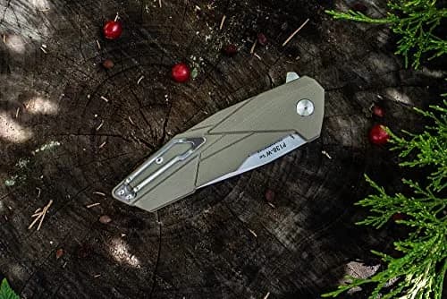 Ruike P138W Tactical Folding Knife 14C28N Stainless Steel | Compact, Reusable, Safety Lock (70-120 chars) thumbnail 6