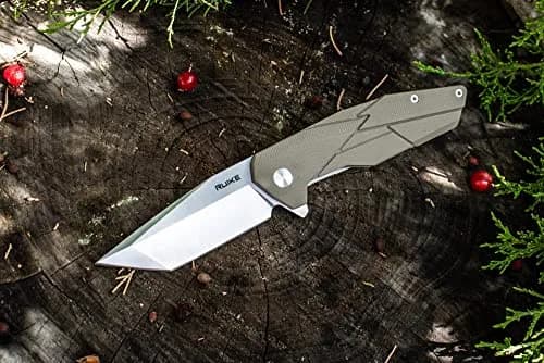 Ruike P138W Tactical Folding Knife 14C28N Stainless Steel | Compact, Reusable, Safety Lock (70-120 chars) thumbnail 2