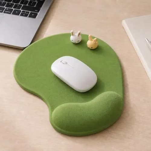 DEMON CHEST Office Mousepad with Gel Wrist Support | Ergonomic Gaming Desk Mat for Laptop (05Green) thumbnail 2