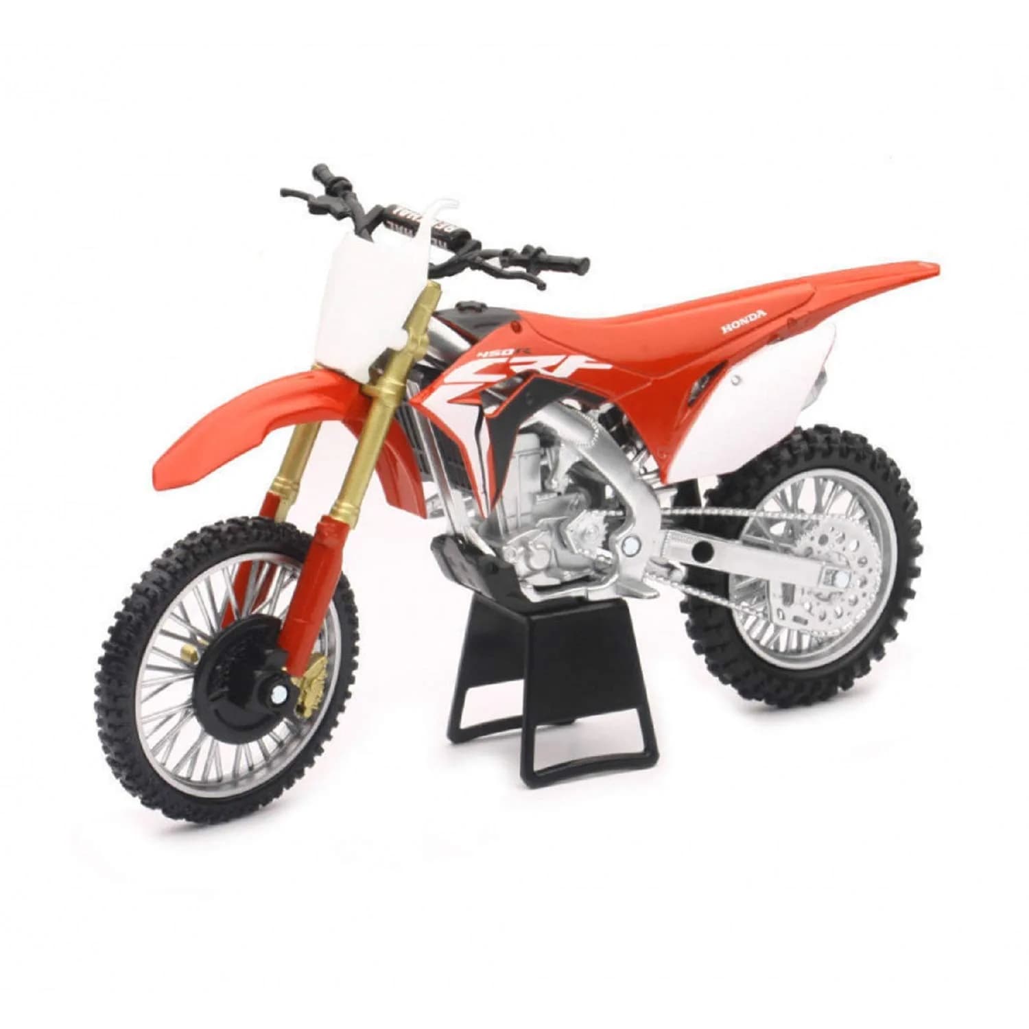 NewRay Honda CRF 450R Die-Cast Replica Dirt Bike 1:12 Scale Model | Red Metal Toy