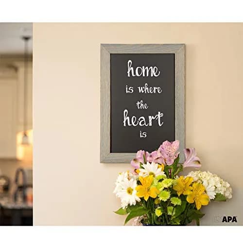 Ilyapa Framed Kitchen Chalkboard Sign, 12x16 Inch - White, Rustic Hanging | Magnetic Surface for Versatile Use thumbnail 4