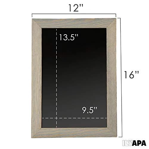 Ilyapa Framed Kitchen Chalkboard Sign, 12x16 Inch - White, Rustic Hanging | Magnetic Surface for Versatile Use thumbnail 2
