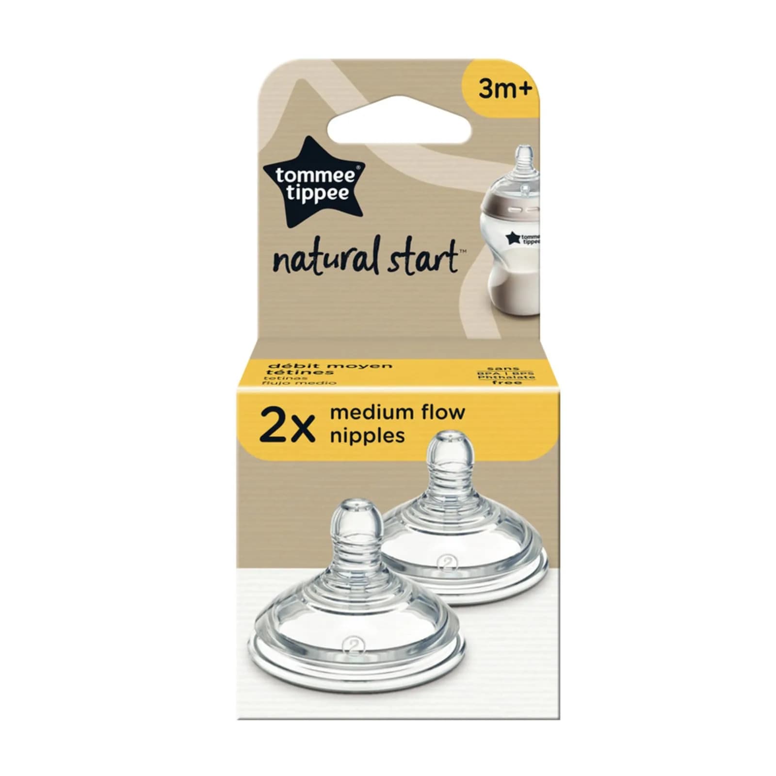 Tommee Tippee Natural Start Baby Bottle Nipples, Extra Slow Flow (2 Count) | Breast-Like Latch for Newborns - view 8